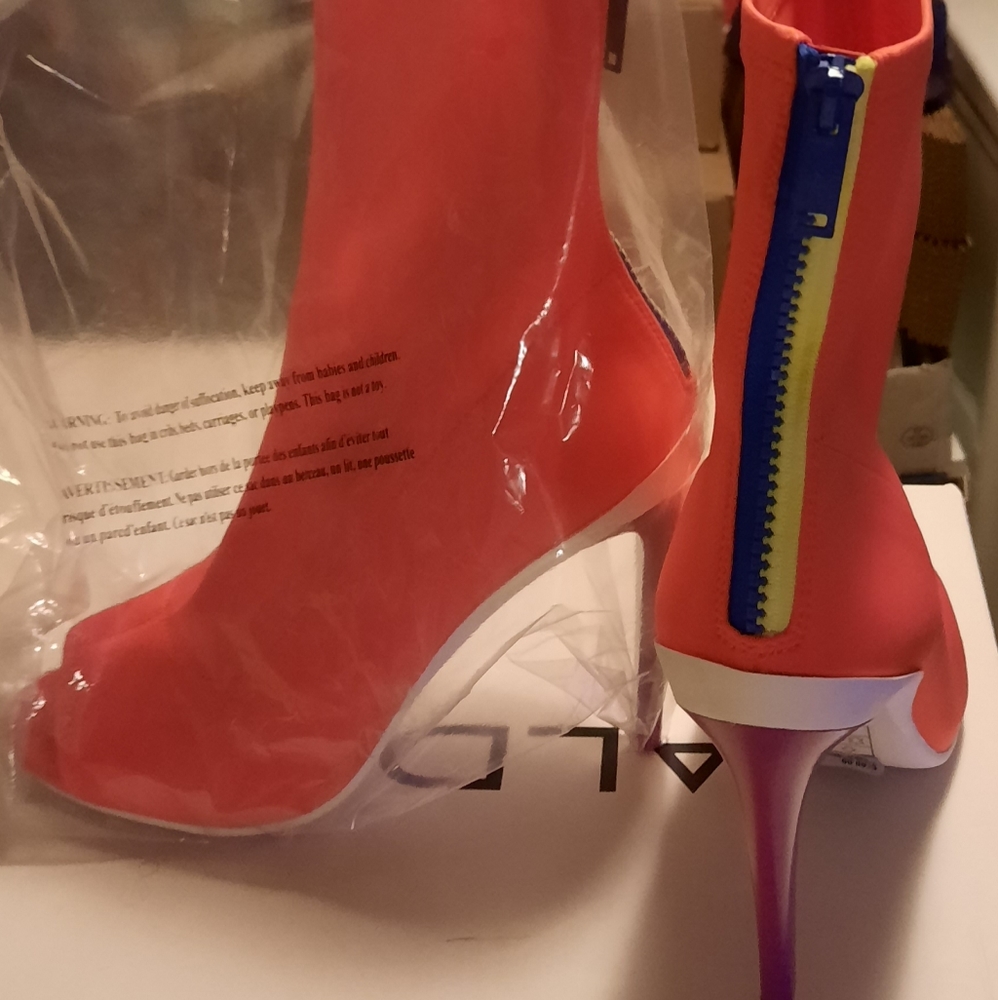 New! Aldo - Multicolor Open Toe Bootie - Picture 3 of 4